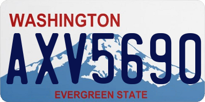 WA license plate AXV5690