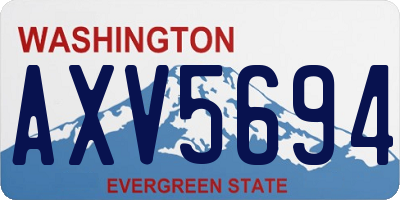 WA license plate AXV5694