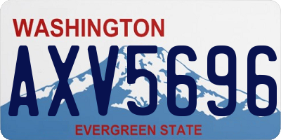 WA license plate AXV5696