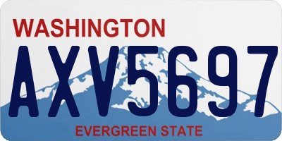 WA license plate AXV5697