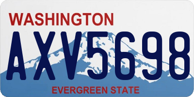WA license plate AXV5698