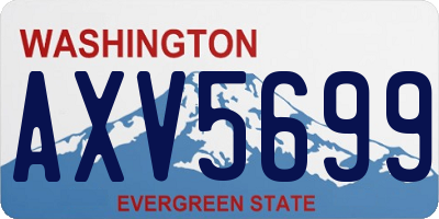 WA license plate AXV5699