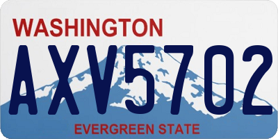 WA license plate AXV5702