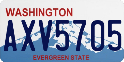 WA license plate AXV5705