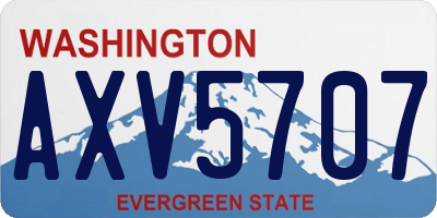 WA license plate AXV5707