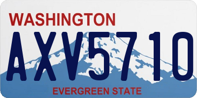 WA license plate AXV5710