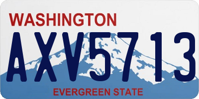 WA license plate AXV5713