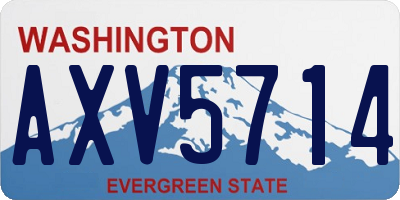 WA license plate AXV5714