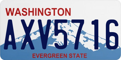 WA license plate AXV5716