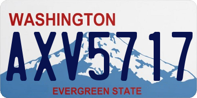WA license plate AXV5717