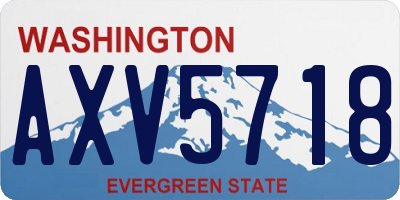 WA license plate AXV5718