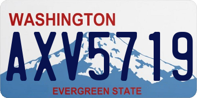WA license plate AXV5719