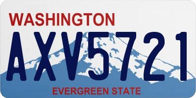 WA license plate AXV5721