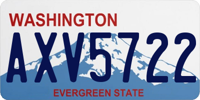 WA license plate AXV5722