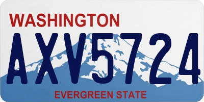 WA license plate AXV5724
