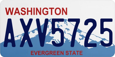 WA license plate AXV5725