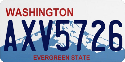WA license plate AXV5726