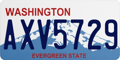 WA license plate AXV5729