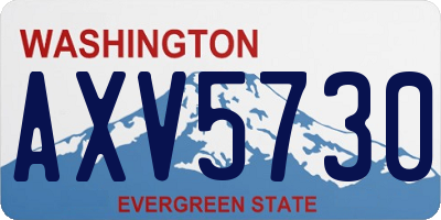 WA license plate AXV5730