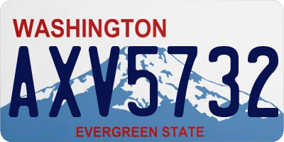 WA license plate AXV5732