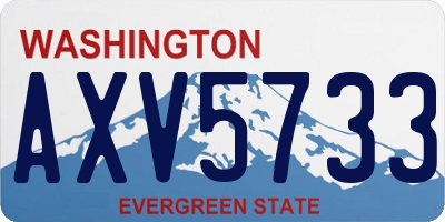 WA license plate AXV5733
