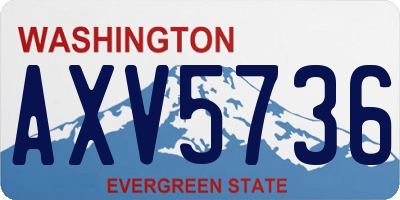WA license plate AXV5736