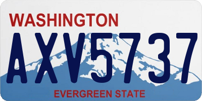 WA license plate AXV5737