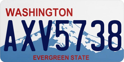 WA license plate AXV5738