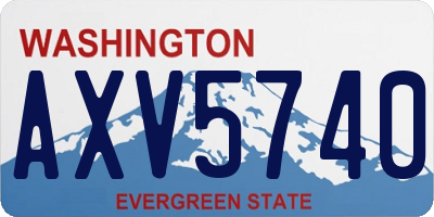 WA license plate AXV5740