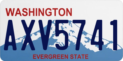 WA license plate AXV5741