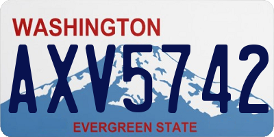 WA license plate AXV5742