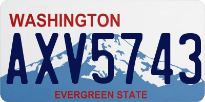 WA license plate AXV5743
