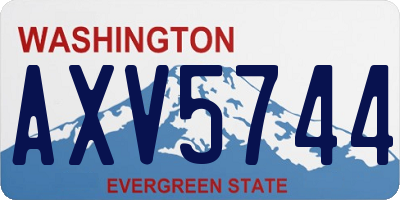 WA license plate AXV5744