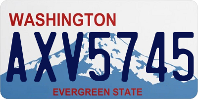 WA license plate AXV5745