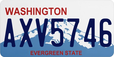 WA license plate AXV5746