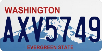 WA license plate AXV5749