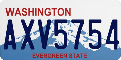 WA license plate AXV5754