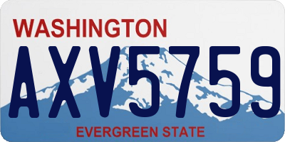 WA license plate AXV5759