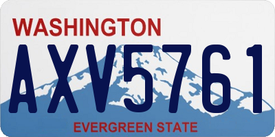 WA license plate AXV5761