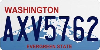 WA license plate AXV5762