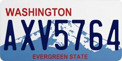 WA license plate AXV5764