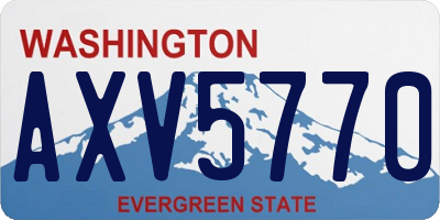 WA license plate AXV5770