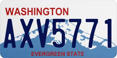 WA license plate AXV5771