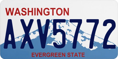 WA license plate AXV5772
