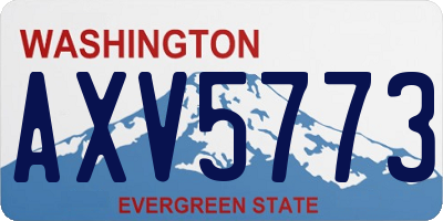 WA license plate AXV5773