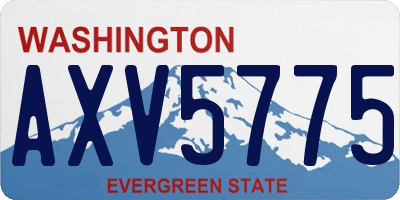 WA license plate AXV5775