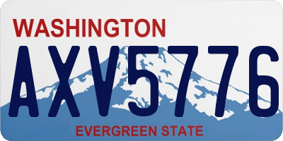 WA license plate AXV5776