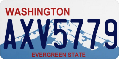 WA license plate AXV5779