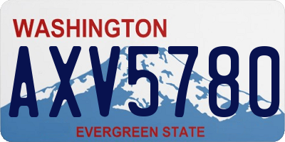 WA license plate AXV5780