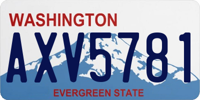WA license plate AXV5781